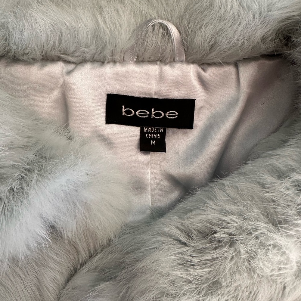 Bebe Rabbit Fur Icy Blue coat - Picture 3 of 4